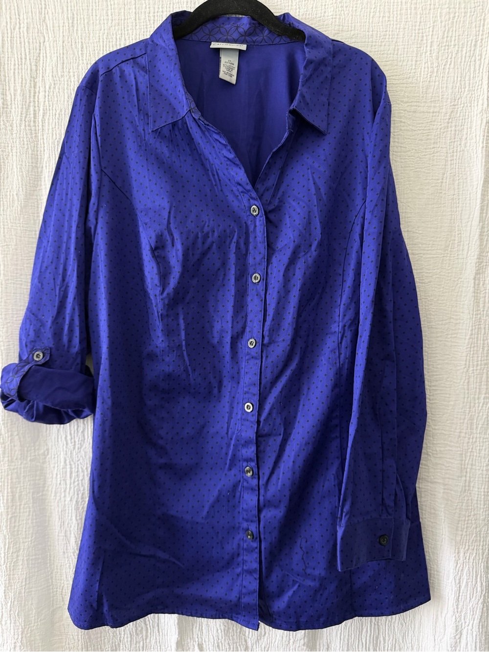 Catherines Royal Blue Button-Down Shirt